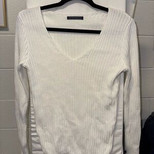 Brandy Melville White Ribbed Sweater